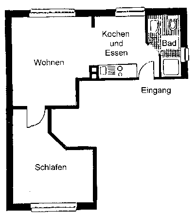 Der Grundriss der Ferienwohnung
